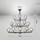 Axyaa Nordic Glass Ball LED Chandelier for Home Decor Lighting