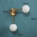 Nordic Glass Ball Wall Lamp Set by Axyaa: LED Indoor Lighting, White G9 Bulbs