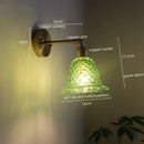 Axyaa Nordic Copper Glass LED Wall Lights Fixture for Balcony Bathroom Bedroom