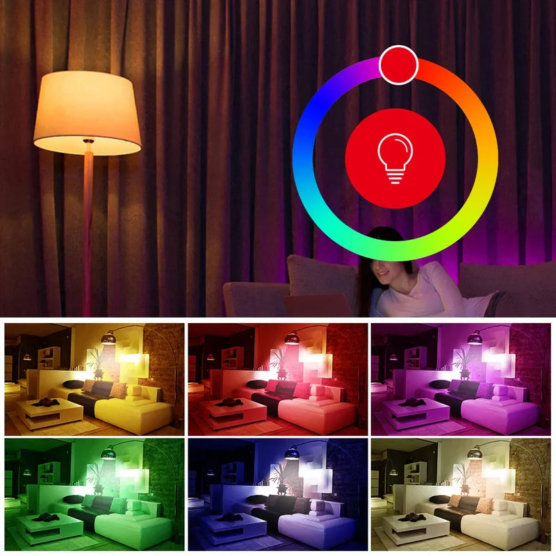 Axyaa RGB Smart LED Bulb with App Control - Dimmable 9/15W for Home, Bar, Club