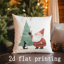 Axyaa Christmas Animal & Santa Pillow Cover for Sofa, Bedroom, Car