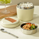 Axyaa Stainless Steel Insulated Lunch Box 1.2L/1.5L, 12-Hour Insulation