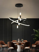 Axyaa LED Chandeliers: Modern, Round, Ceiling Hanging Lamp for Home Lighting