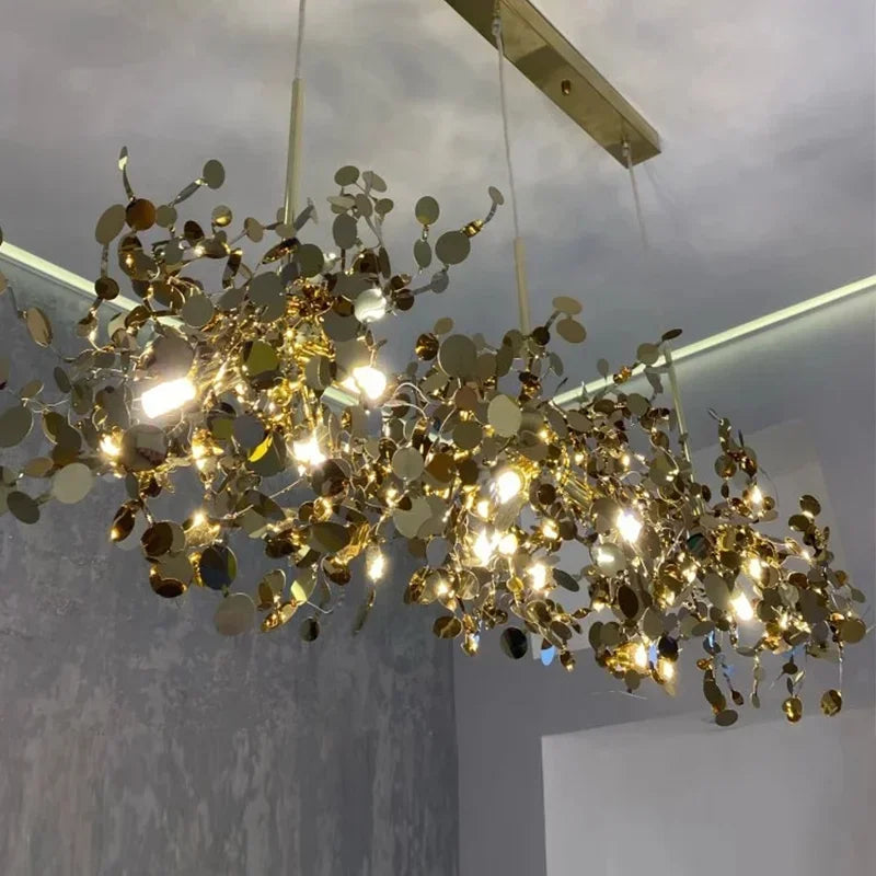 Axyaa Stainless Steel Pendant Light for Dining Living Room Hotel, Modern Design