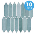 Axyaa PVC Prismatic Wall Panels - Set of 10, Easy Install Waterproof Tile Stickers