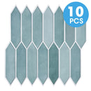 Axyaa PVC Prismatic Wall Panels - Set of 10, Easy Install Waterproof Tile Stickers