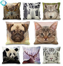 Axyaa 3D Animal Themed Cushion Covers (18" x 18") - Cute Designs