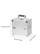 Axyaa Aluminum Train Case: Professional Makeup & Tool Storage, Portable & Spacious