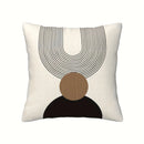 Geometric Round Line Pattern Pillow Cover for Modern Minimalist Home Decor