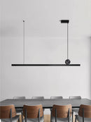 Axyaa LED Strip Chandelier: Simple Minimalist Office Dining Room Pendant Lights