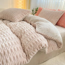 Axyaa Rabbit Velvet Milk Quilt Cover: Thick & Warm Bedding, 220x240, Double Use