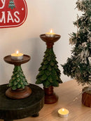 Axya Vintage Christmas Tree Candle Holders: Festive Home Decor & Photography Props