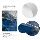 Blue Marble Abstract Canvas Art Print by Axyaa - Modern Nordic Wall Decor