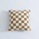 Axyaa Multicolor Checkerboard Lamb Fleece Cushion Cover 45X45