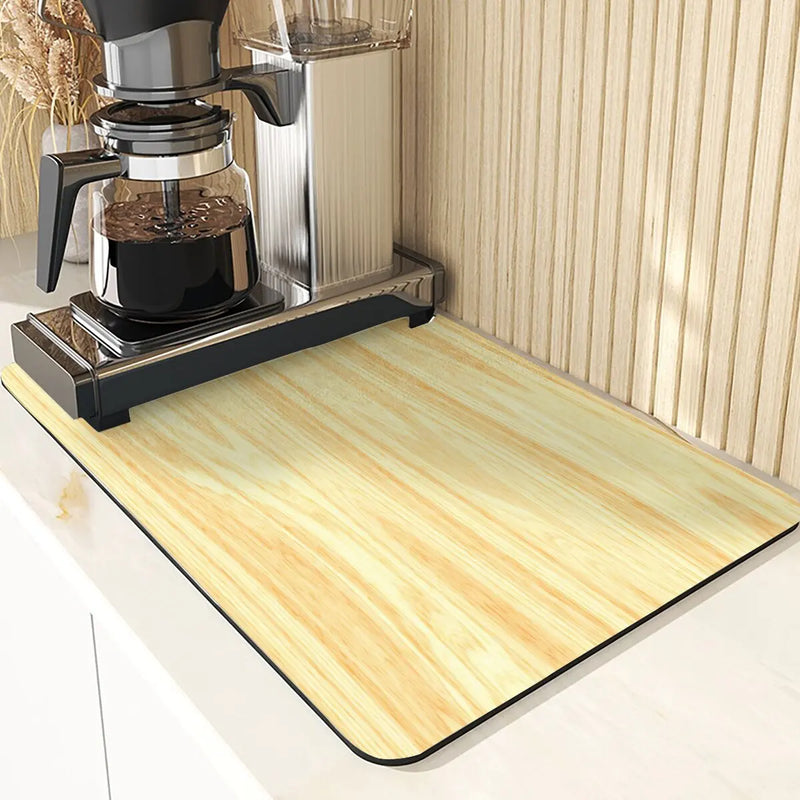 Axyaa Kitchen Coaster: Absorbent Drying Mat, Arbor Print, Dish Drying Mats, Table Pads