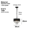 Axyaa Nordic Luxury Crystal Pendant Light LED Chandelier Vintage Fixture