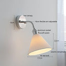 Axyaa Ceramic Wall Sconce with Flexible Arm & Adjustable LED Light Silver