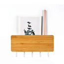 Bamboo Key Hanger Holder Wall Organizer Key Rack Hooks Coat Hanger by Axyaa