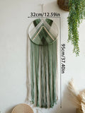 Axyaa Macrame Wall Hanging Tapestry with Fringe and Beads - Bohemian Decor