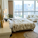 Axyaa Gold Mink Fleece Blanket - Anti-Static, Warm & Luxurious