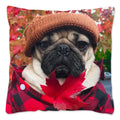 Axyaa Influencer Pug Cushion Cover - Funny Dog Home Decor Pillow Case