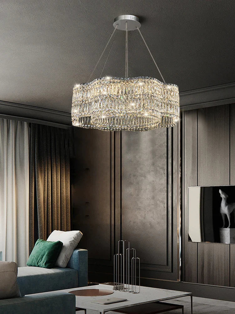 Modern Luxury Crystal Chandelier for Bedroom and Living Room - Axyaa Luxury Lighting