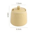 Axyaa Ceramic Condiment Jar Set with Lid, Spoon, Sugar Bowl, Salt Jars