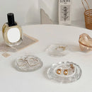 Axya Glass Tea Coaster Set, Elegant Cup Holder & Jewelry Tray