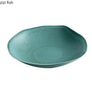 Axyaa Retro Ceramic Dinner Plate Set