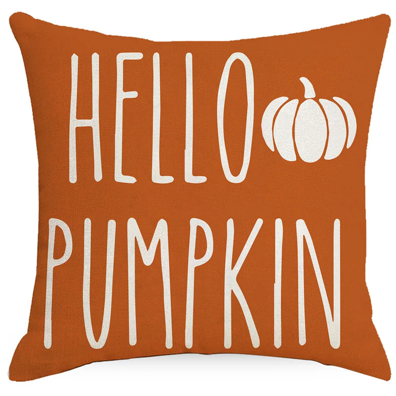 Axyaa Autumn Harvest Maple Leaf Pillow Cover for Living Room and Bedroom