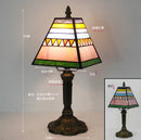 Stained Glass Red Rose Table Lamp 8" - Axyaa Brand
