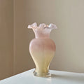 Axyaa Pearl Iridescent Glass Vase, Handmade Luxury Fish Tail Flower Vase