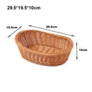 Axyaa Rattan Fruit Plate: Retro Woven Multipurpose Basket for Snacks, Candy & Sundry Storage