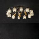 Axyaa Crystal Cube LED Ceiling Light for Luxury Living Room and Hotel Bedroom