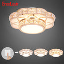 Axyaa Flower Gold Crystal Ceiling Chandelier for Kitchen, Aisle, Stairs - Modern Luminaires