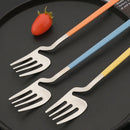Axyaa Silver Cutlery Set - 10Pcs Matte Stainless Steel Tableware Dinnerware Fork Spoon Set