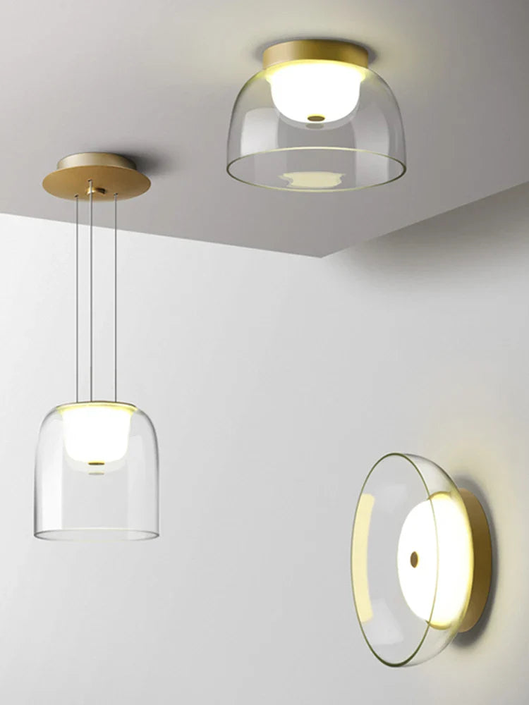 Nordic Glass Pendant Light by Axyaa - Modern LED Hanging Lamp for Home Decor