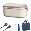 Axyaa Electric Heated Lunch Box Portable Stainless Steel Food Warmer Container