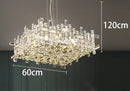 Axyaa Crystal Chandelier Stair Pendant Lamp Living Room Pendant Lights Home Interior Lighting