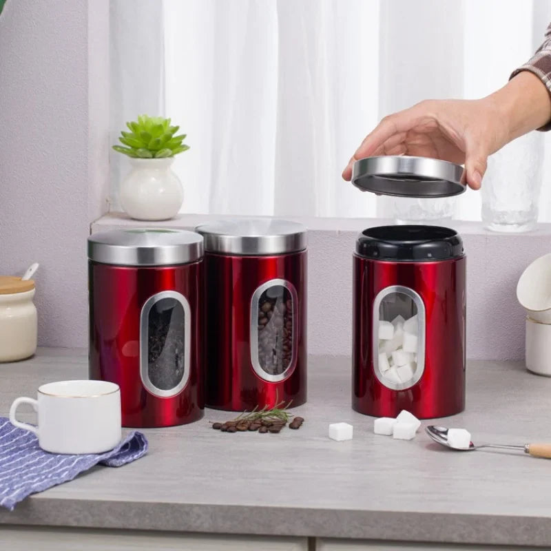 Axyaa Stainless Steel Sealed Storage Jar for Kitchen Supplies