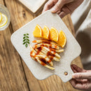 Axyaa Ceramic Steak Tray - Western Style Plate for Home Breakfast and Fruit
