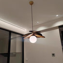 Axyaa Glass LED Chandelier: French Retro Pendant Lighting for Living Room, Dining, Bedroom