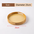 Axyaa Bamboo Cotton Tray: Portable Tea Set for Home, Hotel and Restaurant
