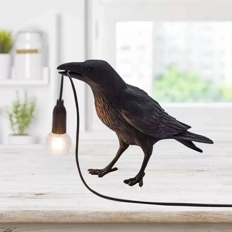 Axyaa Nordic Lucky Bird Table Lamp Resin Home Decor Lighting