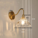 Axyaa Brass LED Wall Lights Clear Glass Nordic Modern Vanity Mirror Wandlamp