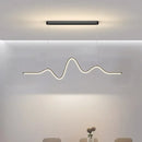 Axyaa Minimalist LED Wavy Chandelier for Kitchen Island & Bar Lighting