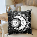 Axyaa Mandala Sun Moon Pillowcase: Bohemian Sofa Cushion Cover