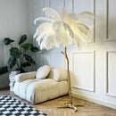 Luxury Axyaa Feather Floor Lamp for Living Room Sofa Background Wall Bedroom Light