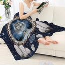 Axyaa Dream Catcher Wolf Blanket - Cozy Bed and Sofa Throw