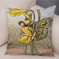 Axyaa Flower Girl Cushion Set - Fairy Tale Decor for Living Room, Bedroom Sofa